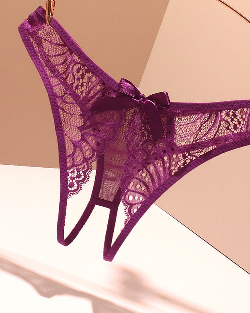 Sexy Lace Crotchless Stretch Thong