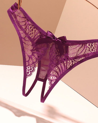 Sexy Lace Crotchless Stretch Thong