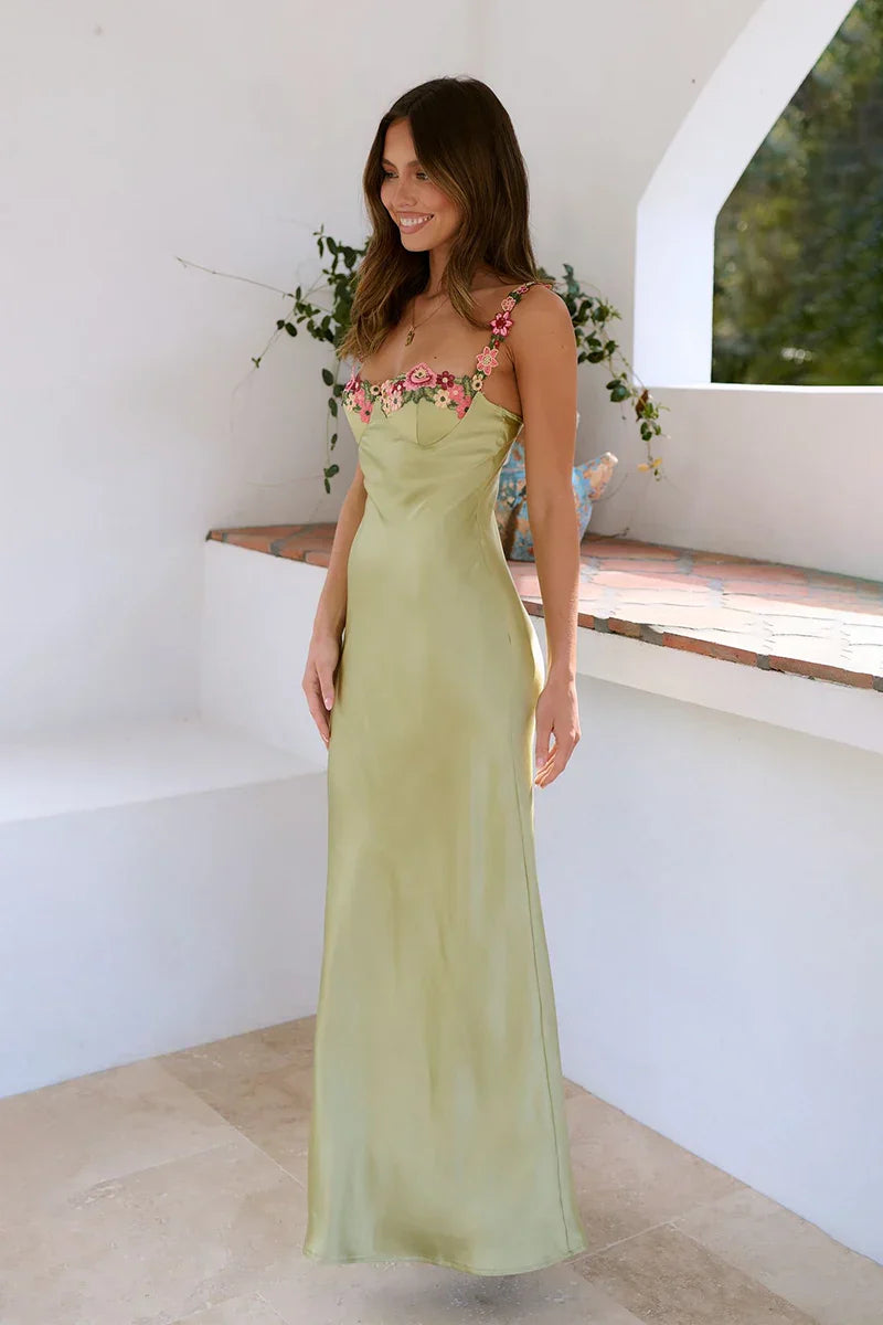 Aurora Maxi Dress - Lime