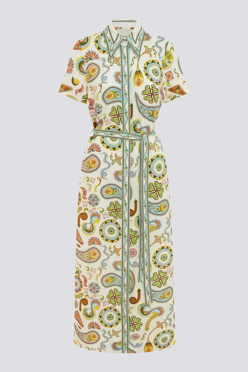 Anouche Short Sleeve Paisley Maxi Dress