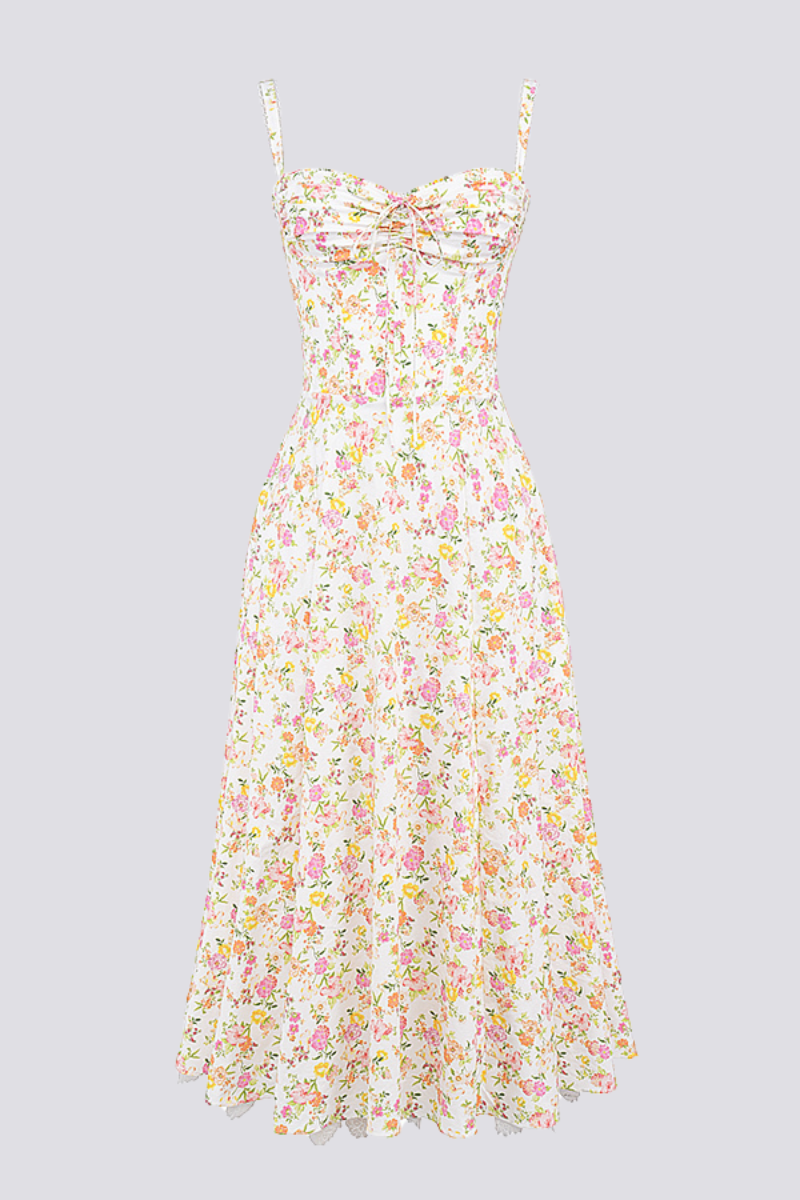 Athénaïs Floral Ruched Maxi Dress