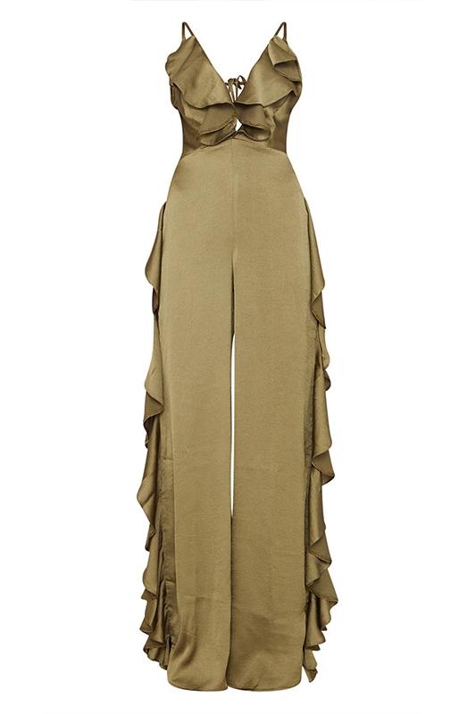 Agnes Ruffle V-neck Jumpsuit