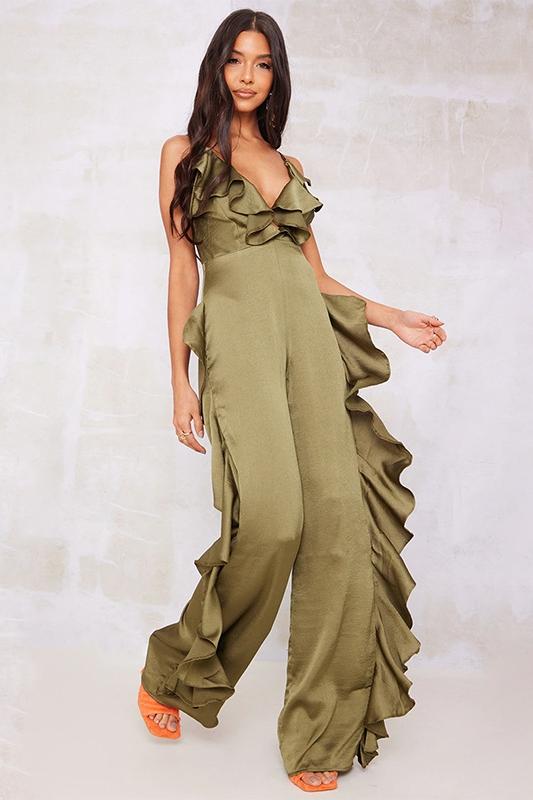 Agnes Ruffle V-neck Jumpsuit