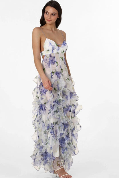 Alexia – Transparentes Maxikleid mit Rüschen