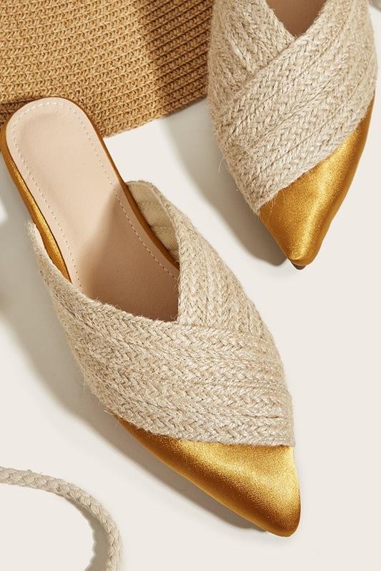 Apphia Woven Satin Slippers